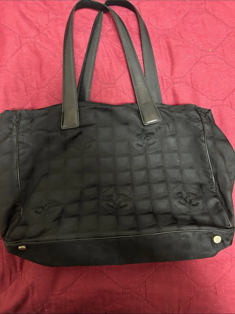 Authentic Chanel Travel Ligne tote in Black - Picture 1 of 6